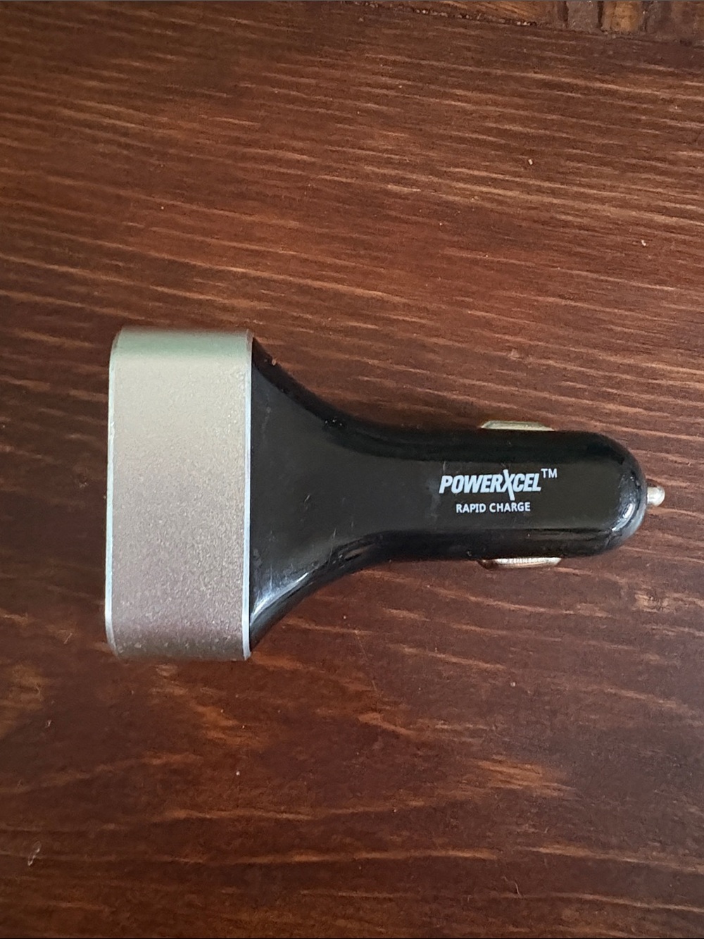Rapid Charge Black & Silver Car Charger